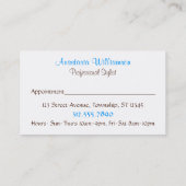 Cartes bleues de rendez-vous d'initiés (Dos)