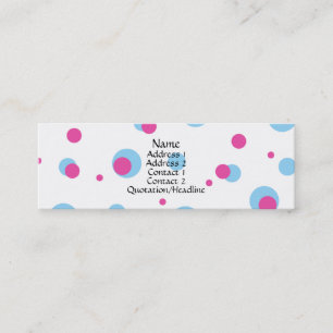 Cartes bleues et roses de profil de pois