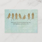 Cartes bleues vintages d'hôtel et de direction (Dos)