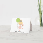 Cartes blondes de Merci d'anniversaire de (Dos)