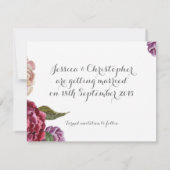 Cartes 'Bohemian Grey & Purple Floral Save the Dat (Dos)