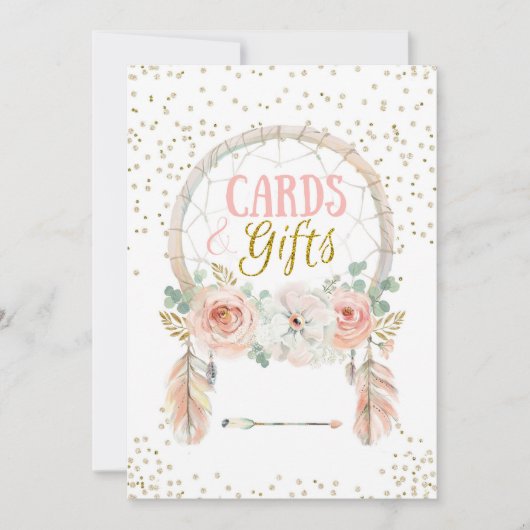 Cartes Boho Dreamcatcher Cadeaux Signal 5x7" (Devant)