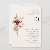 Cartes Boho Fleur sauvage Mariage de automne de si (Devant)