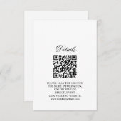 Cartes Boho Floral Mariage Rustique Code QR (Devant / Derrière)