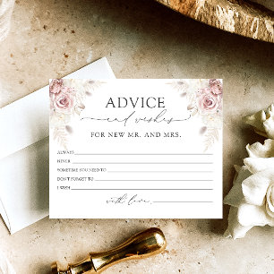 Cartes Boho Rose Dusty Conseils et Voeux