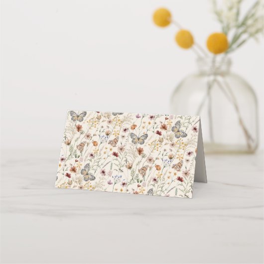 Cartes Buffet Boho fleur sauvage (Dos)