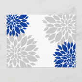 Cartes Buffet Royal Blue Silver Floral Bural Candy (Dos)