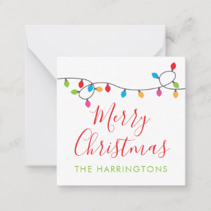 Cartes Cadeau Colorées pour les lumières de Noël