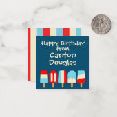 Cartes Cadeau Personnalisées Popsicles (Devant/Arrière en situation)