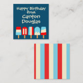 Cartes Cadeau Personnalisées Popsicles (Devant / Derrière)