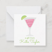 Cartes Cadeau Pink Poka Dot Cocktail (Devant)