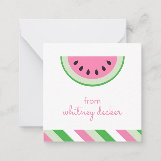 Cartes Cadeau Pink Watermelon Stripes (Devant)