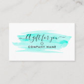 Cartes cadeaux Brosse à l'aquarelle de script mode (Devant)