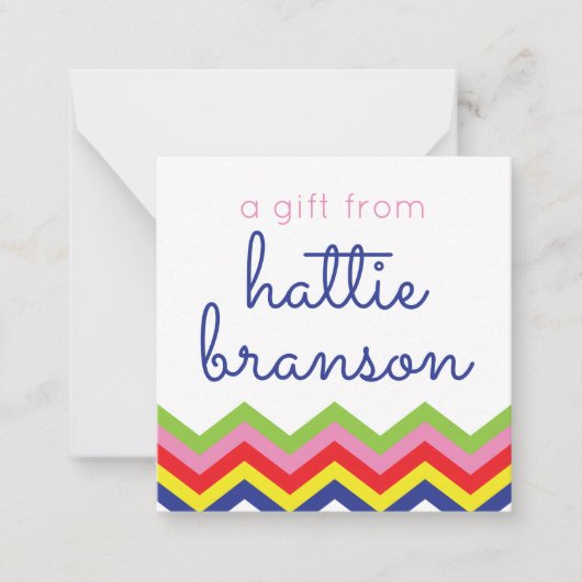 Cartes Cadeaux Chevron multicolores (Devant)