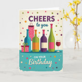 Cartes Cadeaux de Joyeuses Bouteilles (Fleur jaune)