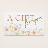 Cartes cadeaux de marguerites délicates (Devant)