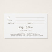 Cartes cadeaux de marguerites délicates (Dos)