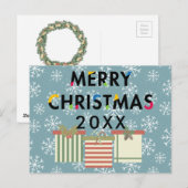 Cartes cadeaux de Noël modernes Snowflakes (Devant / Derrière)