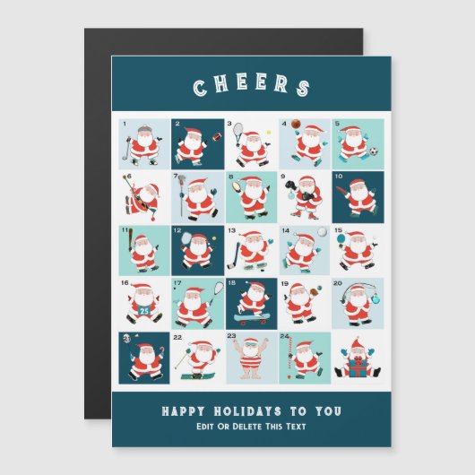 Cartes cadeaux de Noël pour les amateurs de sport (Devant / Derrière)