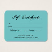 Cartes-cadeaux élégantes Damask (Dos)