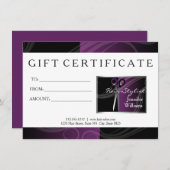 Cartes cadeaux Hair Salon (Devant / Derrière)