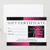 Cartes cadeaux Hair Salon (Devant / Derrière)