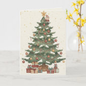 Cartes Cadeaux Joyeux Noël Arbre sous l'Arbre (Fleur jaune)
