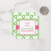 Cartes Cadeaux Lattice & Grosgrain (Devant/Arrière en situation)