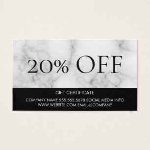Cartes cadeaux Marbre