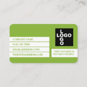 Cartes cadeaux modernes Green & White (Dos)