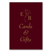 Cartes & Cadeaux Monogramme Floral Bourgogne (Dos)
