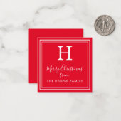 Cartes Cadeaux Monogrammes Classiques (Devant/Arrière en situation)
