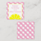 Cartes Cadeaux Personnalisées Citronade Rose (Devant / Derrière)