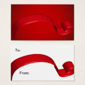 Cartes-cadeaux simples en ruban rouge (Devant & derrière)