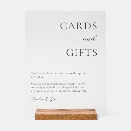 Cartes Cadeaux Table Merci Elégant Noir Blanc (Recto)