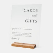 Cartes Cadeaux Table Merci Elégant Noir Blanc (Angle)