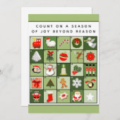 Cartes Calendrier de Noël (Devant / Derrière)