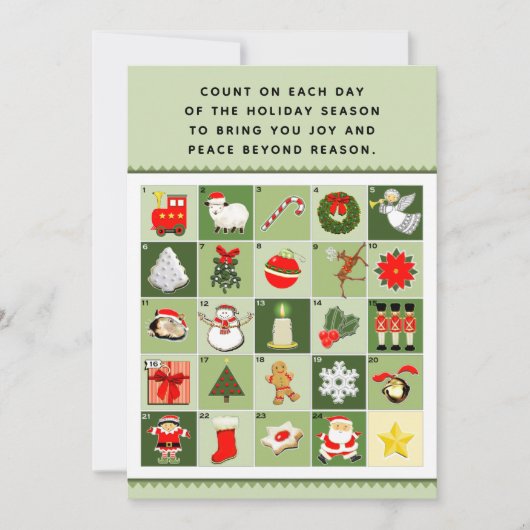 Cartes Calendrier de Noël (Devant)