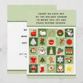 Cartes Calendrier de Noël (Devant / Derrière)