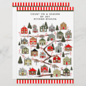 Cartes Calendrier de Noël (Devant / Derrière)