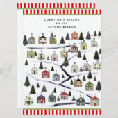 Cartes Calendrier de Noël (Devant / Derrière)