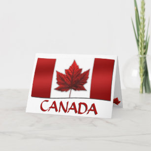 Cartes Canada Drapeau Cartes de voeux personnalisé