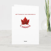 Cartes Canada Drapeau Cartes de voeux personnalisé (Dos)