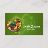 Cartes cardiaques aux fruits nutritionnistes verts (Devant)