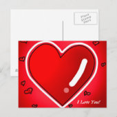 Cartes cardiaques Je t'aime (Devant / Derrière)