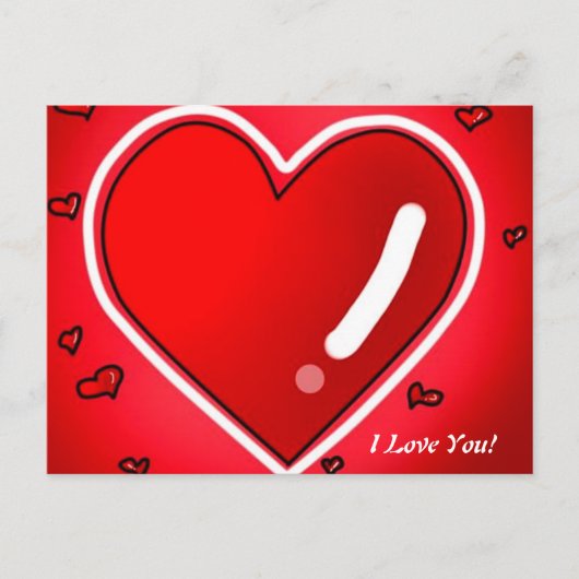 Cartes cardiaques Je t'aime (Devant)