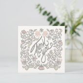 Cartes Carrées Illustrées avec Bordure Florale de (Debout devant)
