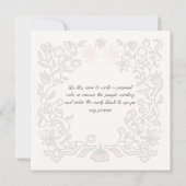 Cartes Carrées Illustrées avec Bordure Florale de (Dos)