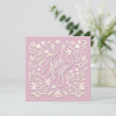 Cartes Carrées Illustrées avec Bordure Florale de (Debout devant)