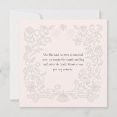 Cartes Carrées Illustrées avec Bordure Florale de (Dos)